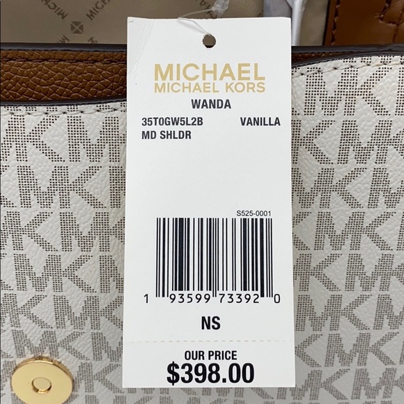 MICHAEL KORS WANDA MEDIUM SHOULDER CROSSBODY VANIL - Picture 14 of 16